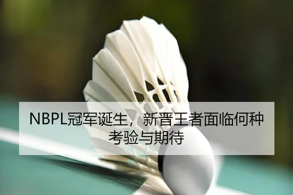 NBPL冠军诞生，新晋王者面临何种考验与期待